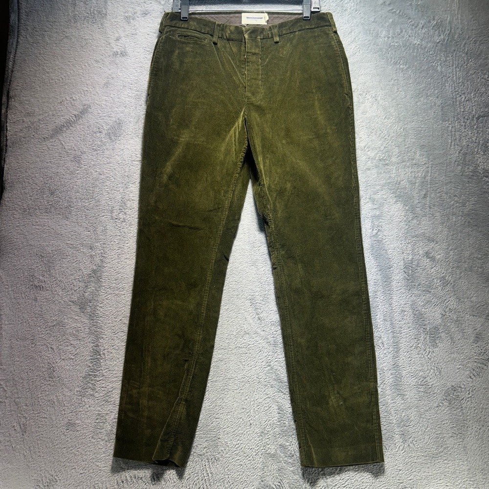 Y2K Guideboat Co Brisbane Moss Corduroy Pants Mens 32 Olive Green Button Fly VTG